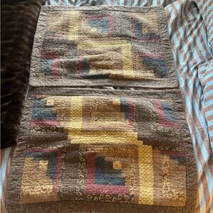 Vintage Patchwork Quilted Shams